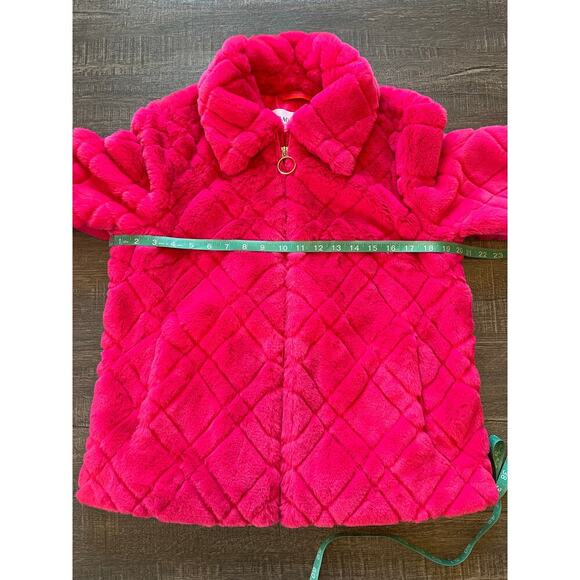 Issac Mizrahi Live x Selma Blair Faux Fur Magnetic Zip Jacket, Pink, Size XS NWT - Picture 9 of 9